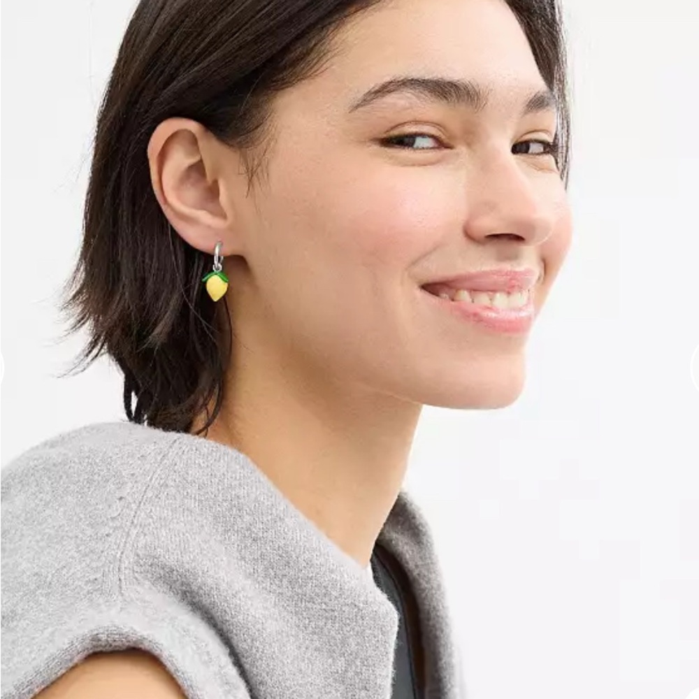 Coach Lemon Huggie Earrings - Picture 2 of 2
